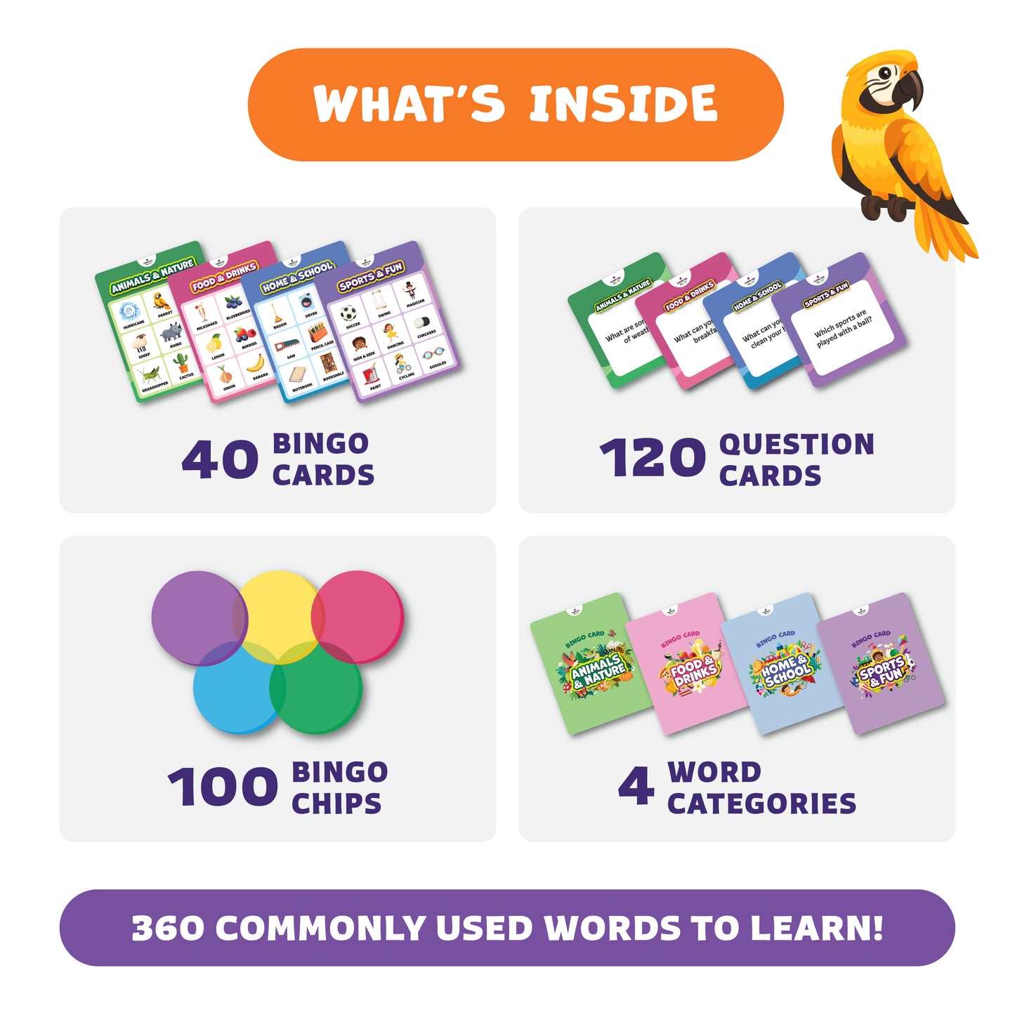Bingo Lingo Quiz – Educational Reading & Sight Word Bingo Game for Kids