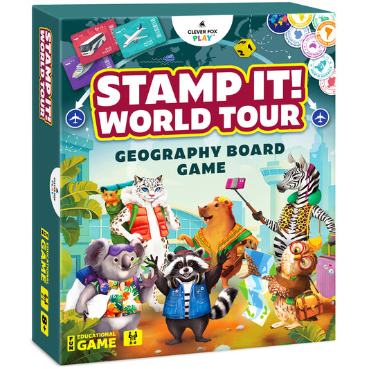 Stamp It! World Tour Geography Board Game