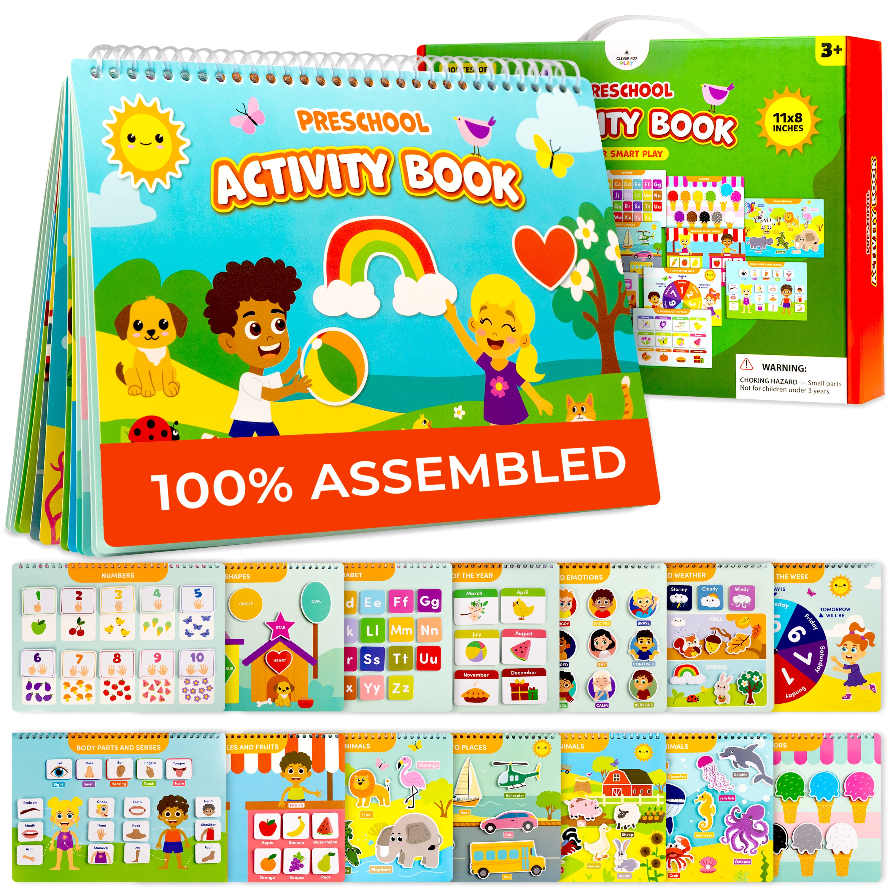 Preschool Activity Book for 3 4 5 Year-Old Kids – CLEVER FOX PLAY™