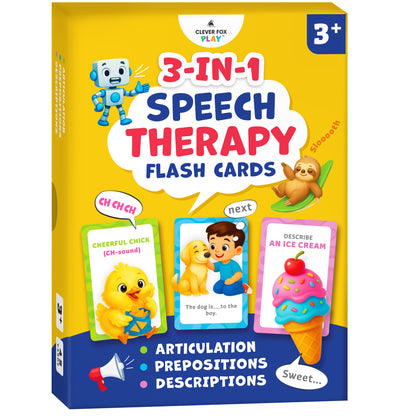 3-in-1 Speech Therapy Flash Cards