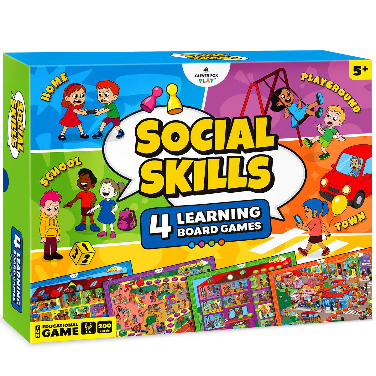Social Skills 4-in-1 Board Game