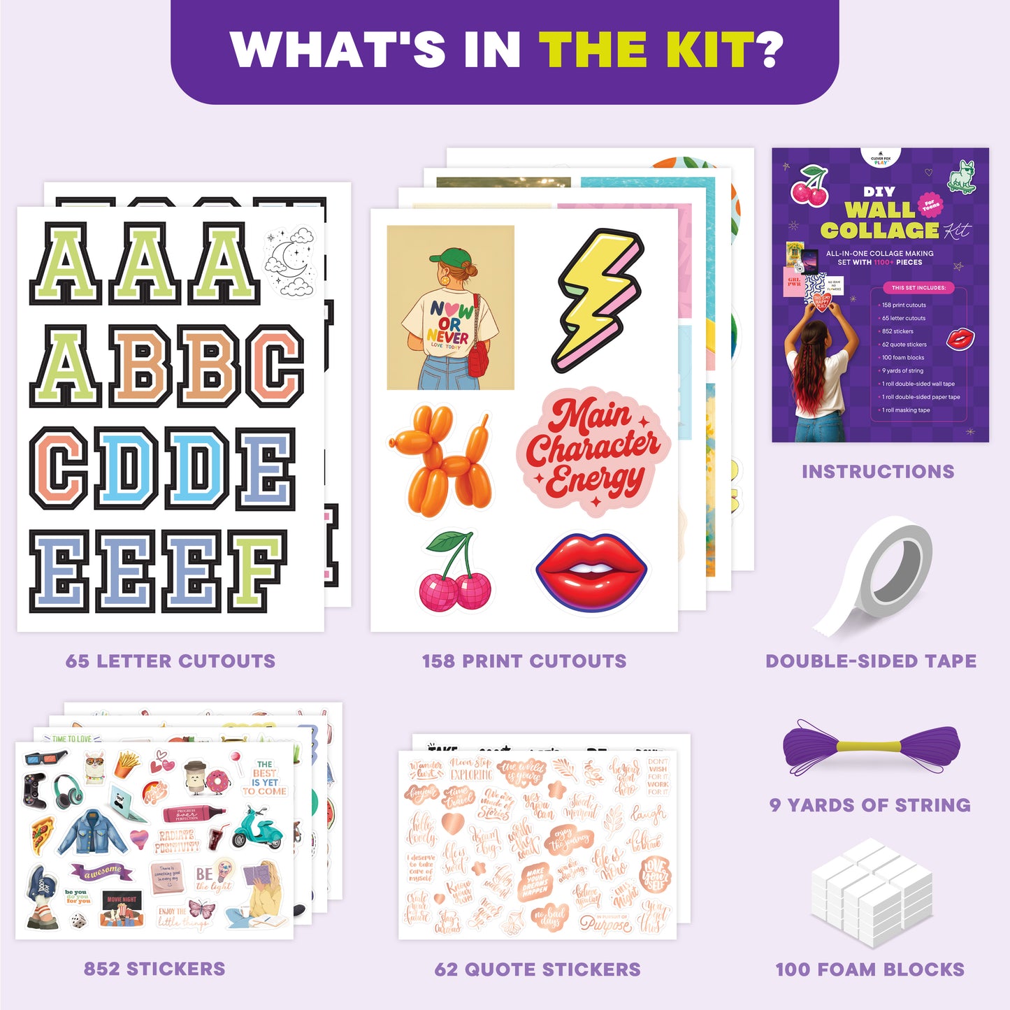 DIY Wall Collage Kit for Teen Girls