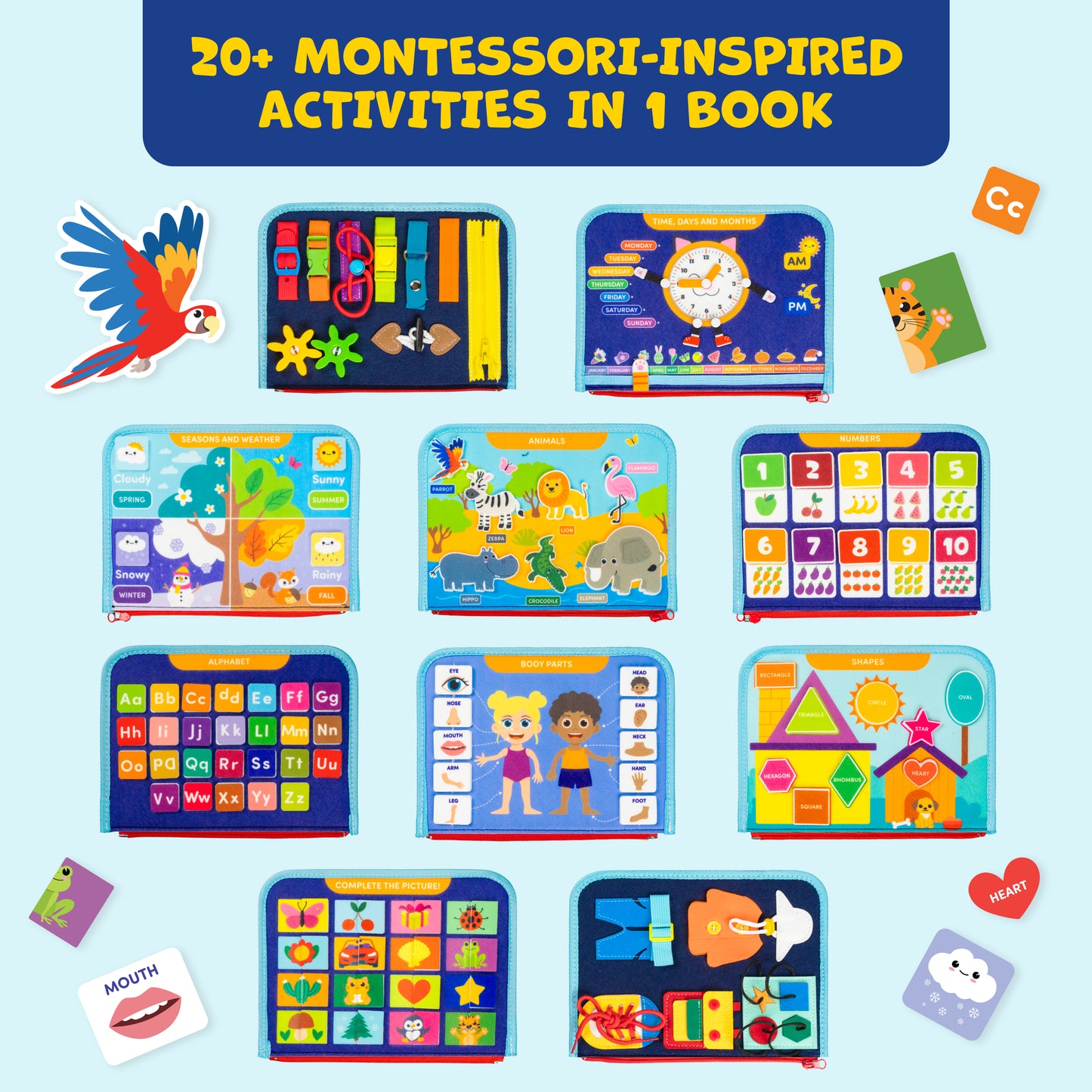 Montessori Busy Board for Toddlers