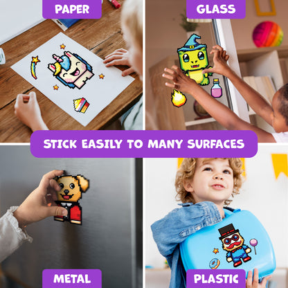 Pixel Buddy Make-a-Face Stickers for Kids