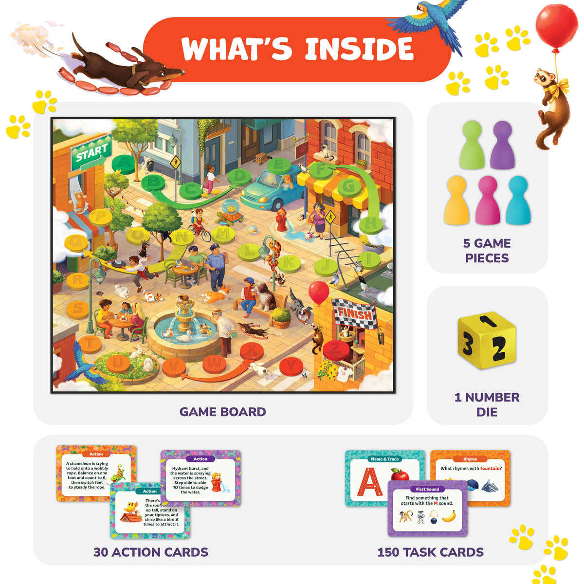 The Great Pet Chase Reading Board Game