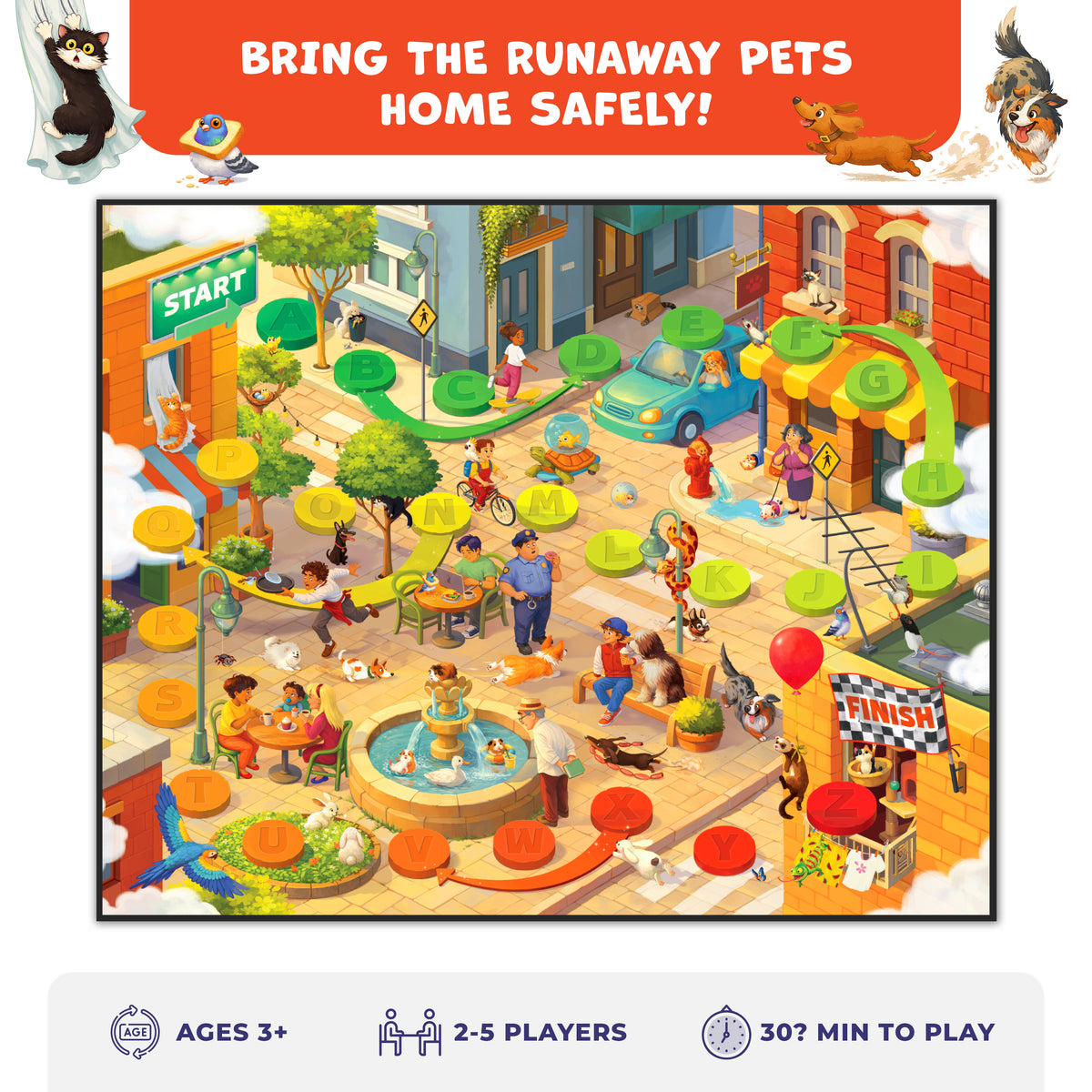 The Great Pet Chase Reading Board Game