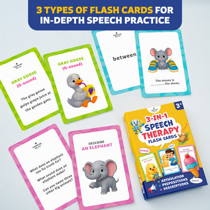 3-in-1 Speech Therapy Flash Cards