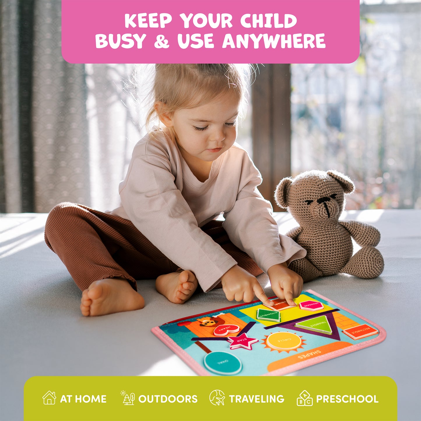 Montessori Busy Board for Toddlers