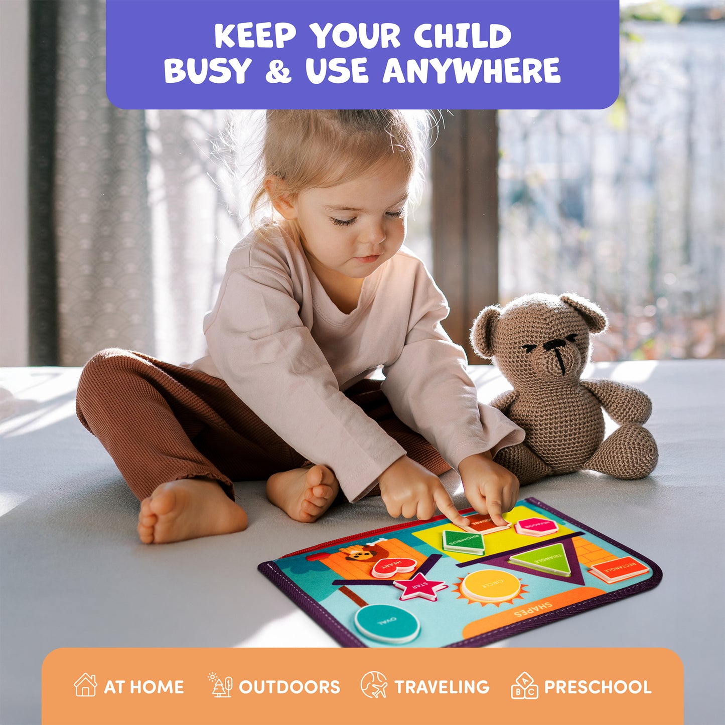 Montessori Busy Board for Toddlers