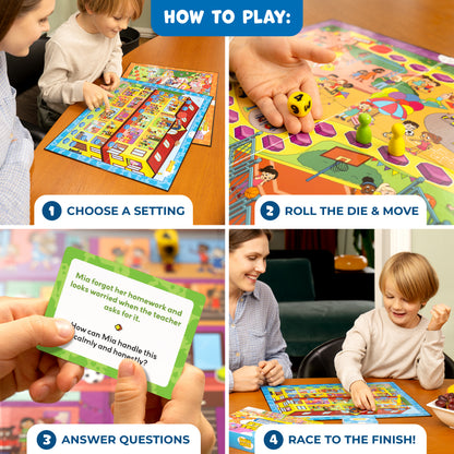 Social Skills 4-in-1 Board Game