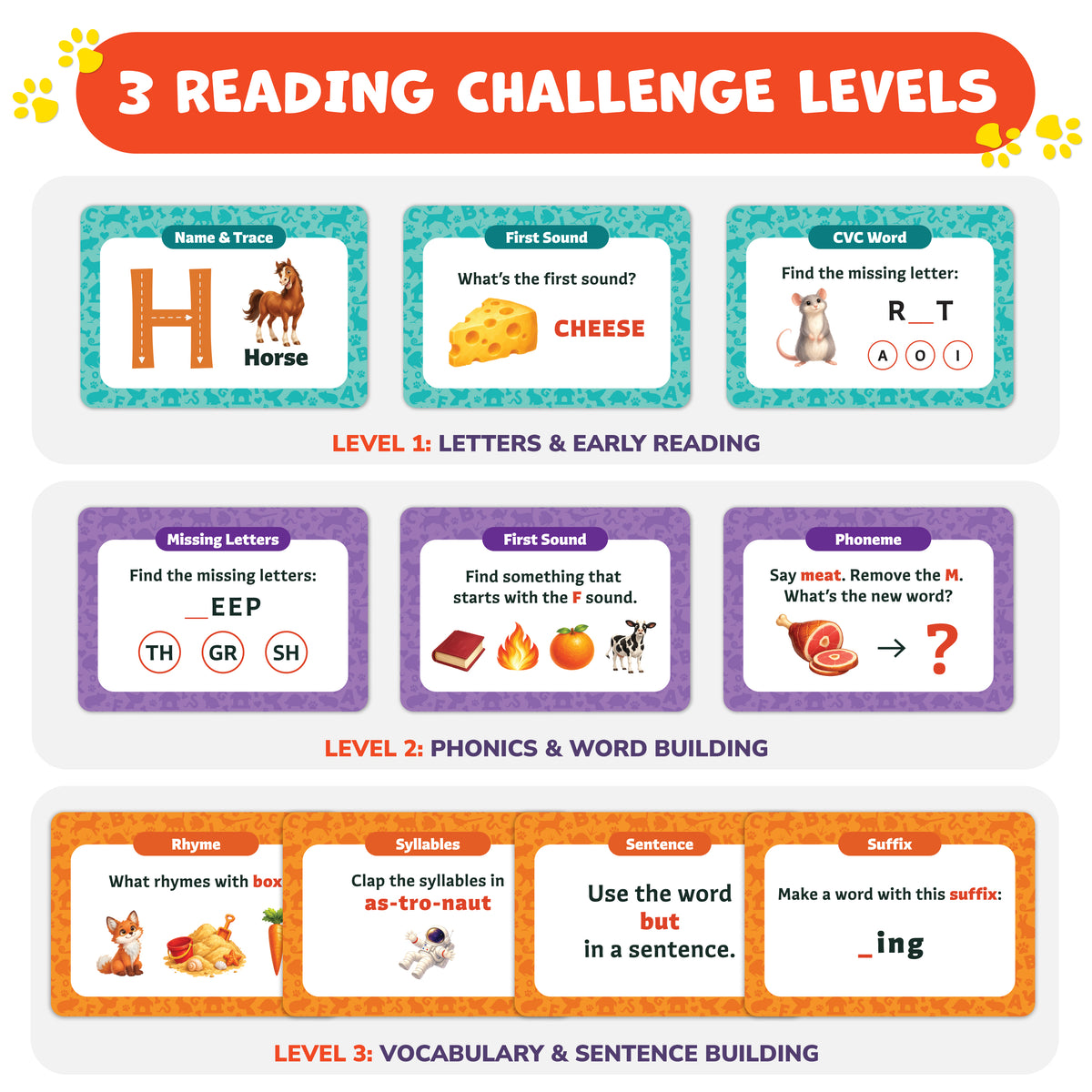The Great Pet Chase Reading Board Game
