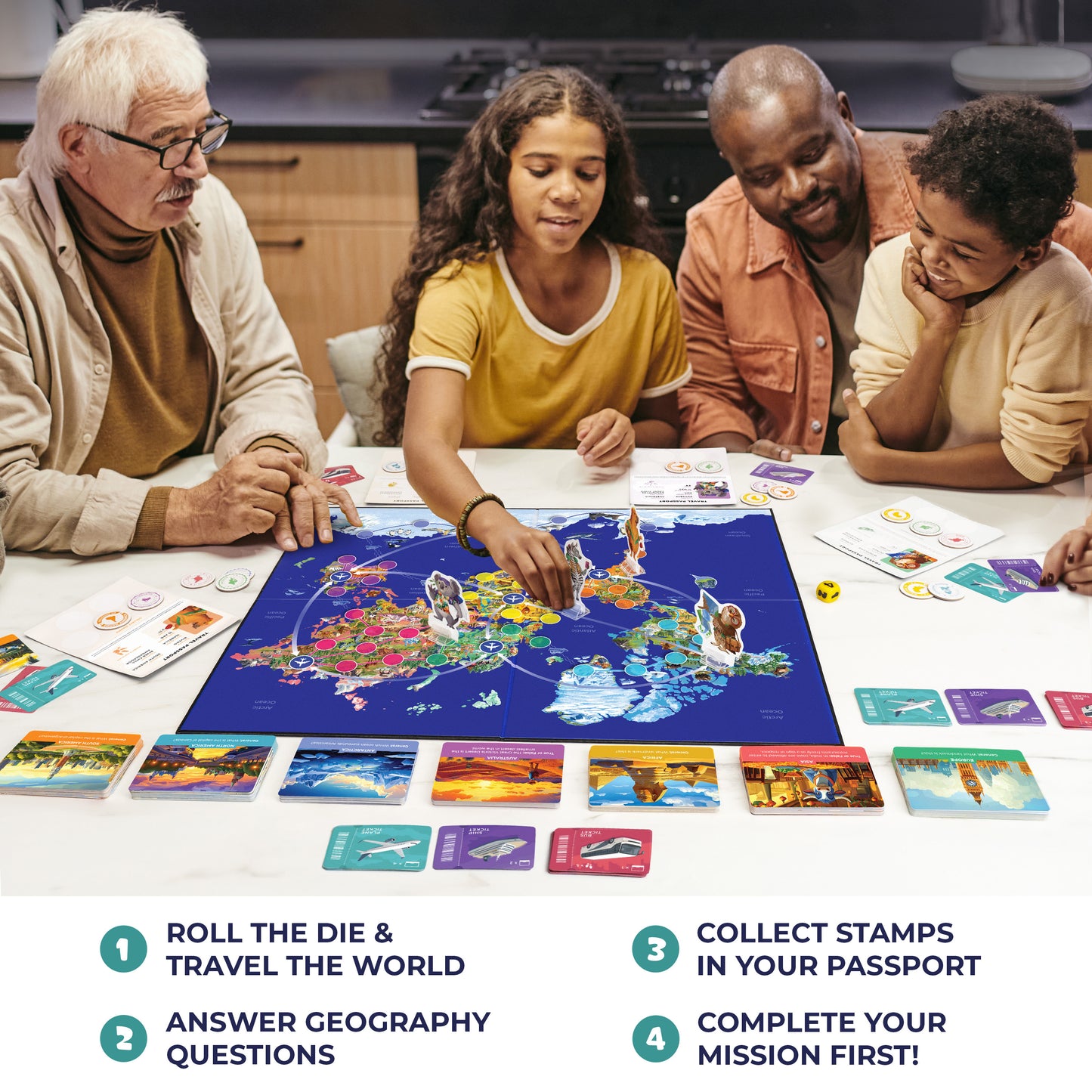 Stamp It! World Tour Geography Board Game